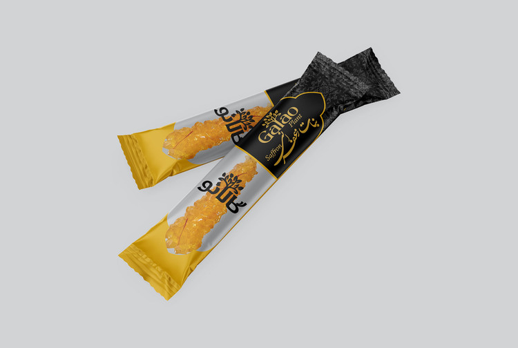 طراحی بسته بندی نبات چوبی زعفرانی گالائو (Galao)